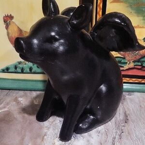 Black Ceremic WHEN PIGS FLY SCULPTURE​